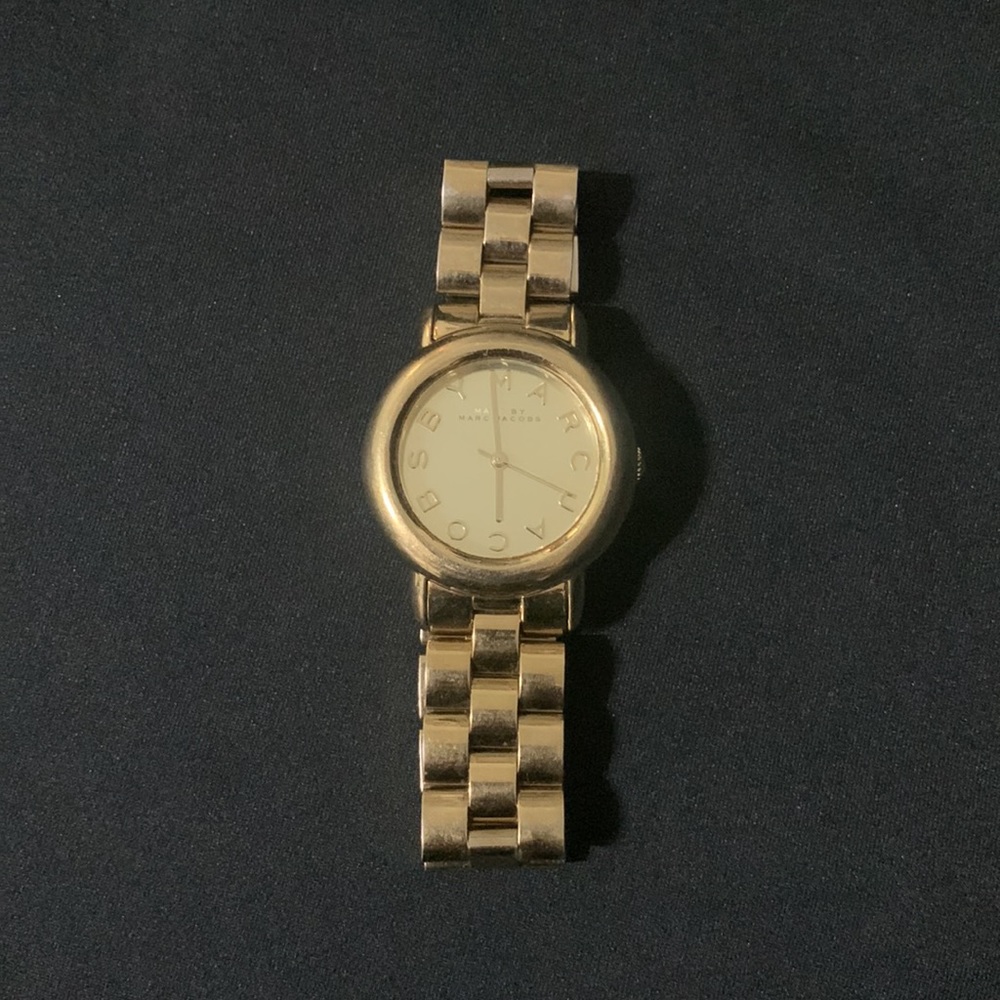 Marc by Marc Jacobs Marci Gold tone Stainless steel link bracelet watch MBM3098